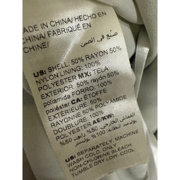 White House Black Market One Shoulder Blouse Womens 4 Zebra Print Sleeveless Top - Picture 6 of 6